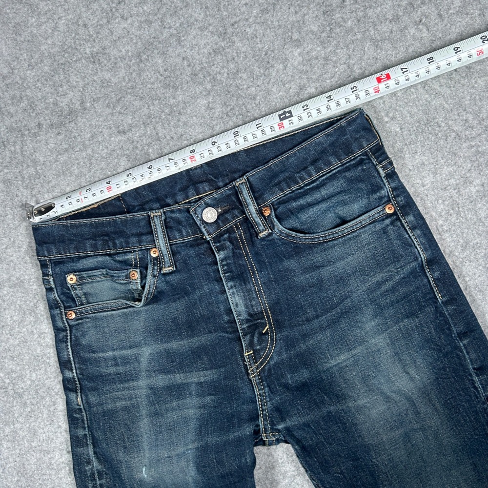 Levi's 510 Denim Jeans Mens 31x32 Blue Skinny Fit Stretch workwear dark wash - Picture 13 of 16